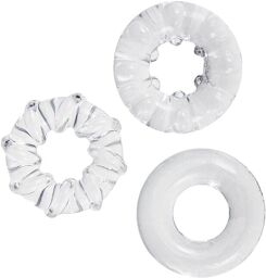 3 cockrings transparents