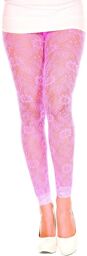 Legging fin dentelle rose Rose