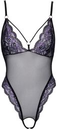 Body sexy ouvert dentelle Noir