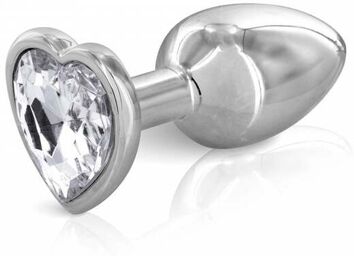 Plug Anal Aluminium Bijou Coeur Gloria S Argent