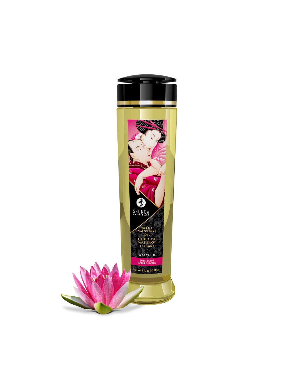 Huile de massage érotique Coeur de lotus Shunga 240 ml