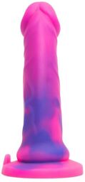 Gode ventouse silicone multicolore rose 17,8 cm Luxe Rose