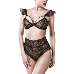 Ensemble Soutien-gorge avec Épaulettes en Dentelle