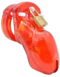Cage de chasteté locky 8 x 3.3 cm Rouge