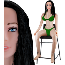 Poupée gonflable réaliste brune assise Rebecca