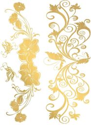 Tatouage éphémère - Effet or Doré
