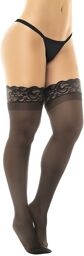 Bas en nylon sexy noir autofixant - MAL1108BLK Noir