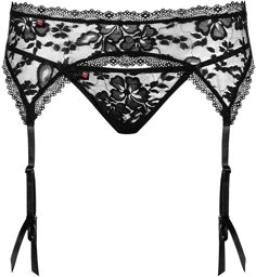 Porte-jarretelles avec string en dentelle CATIA Noir