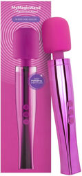 Vibromasseur wand rechargeable en silicone doux rose
