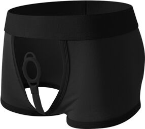Boxer Ouvert avec Anneau Opcock Noir