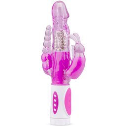 EasyToys - Vibro rabbit avec simulateur anal et clitoridien - Rose