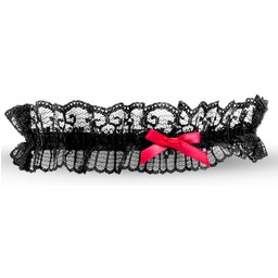 Jarretière en dentelle - noir