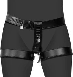 Ceinture de Chasteté Femme Cuir PU Attaches Jambes
