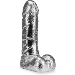 Gode godemichet réaliste en métal Rocky gode vaginal ou anal homme ou femme - Argent