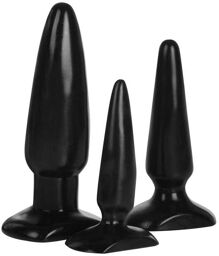 Kit 3 Plugs Anal Trainer Kit Noir