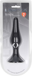 Plug anal en silicone slim - XL - Noir