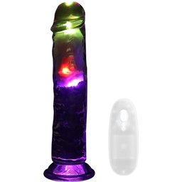 Gode Vibrant LED Télécommandé 22 cm