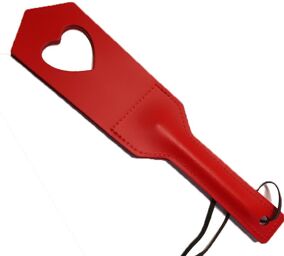 Paddle en Cuir Rouge Rouge