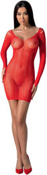 Robe courte rouge à manches originales Rouge
