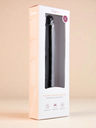 Gode noir ​​double extrémité en silicone 30cm