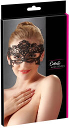 Masque en dentelle noire brodée