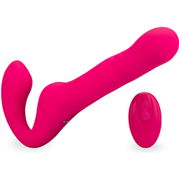 Strap-on vibrant et va-et-vient télécommandé DuaLuv