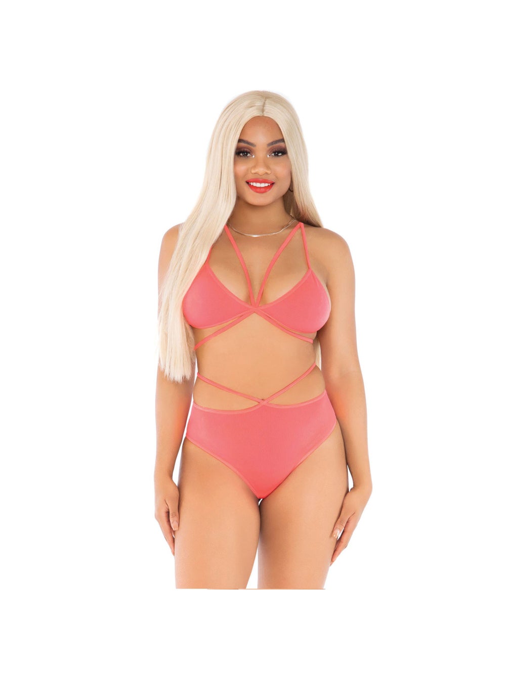 Ensemble 2 Pièces 81602 Lanières Corail Fluo