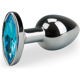 Bijou anal en métal strass ovale