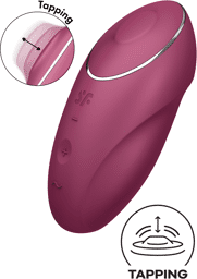 Vibromasseur à poser, stimulateur clitoridien rouge Tap & Climax 1