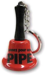Porte-Clés Cloche Sonnez pour une Pipe Rouge
