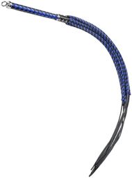 Fouet en cuir premium noir et bleu