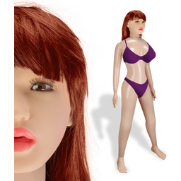 Poupée gonflable haute qualité cheveux roux yeux marron Skylar