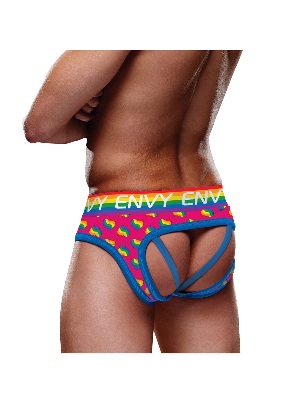 Jockstrap Rainbow Hearts