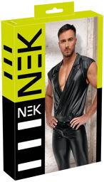 Chemise style biker décontractée Noir