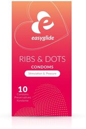 Préservatifs côtelés et à pois - 10 pièces