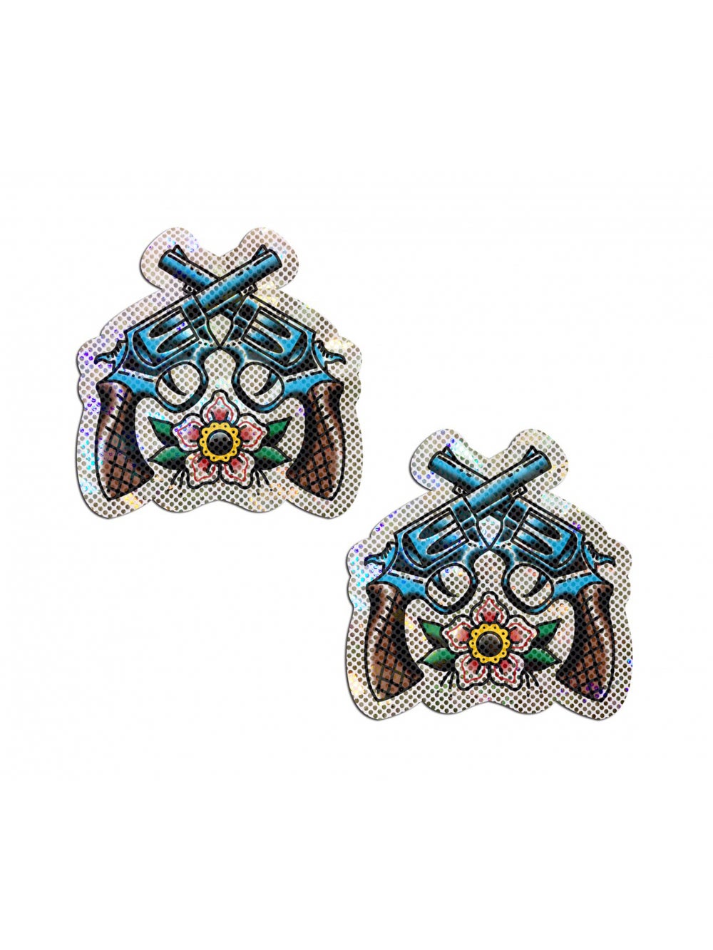 Caches-Tétons Pistolets Brillants Diamants