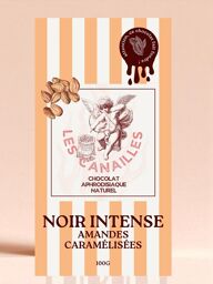 Tablette Aphrodisiaque Chocolat Noir Amandes Caramélisées - 100g