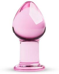 Plug anal en verre rose