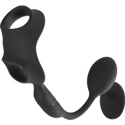Rebel Men's Gear Anneau Pénien avec Plug Anal Télécommandé