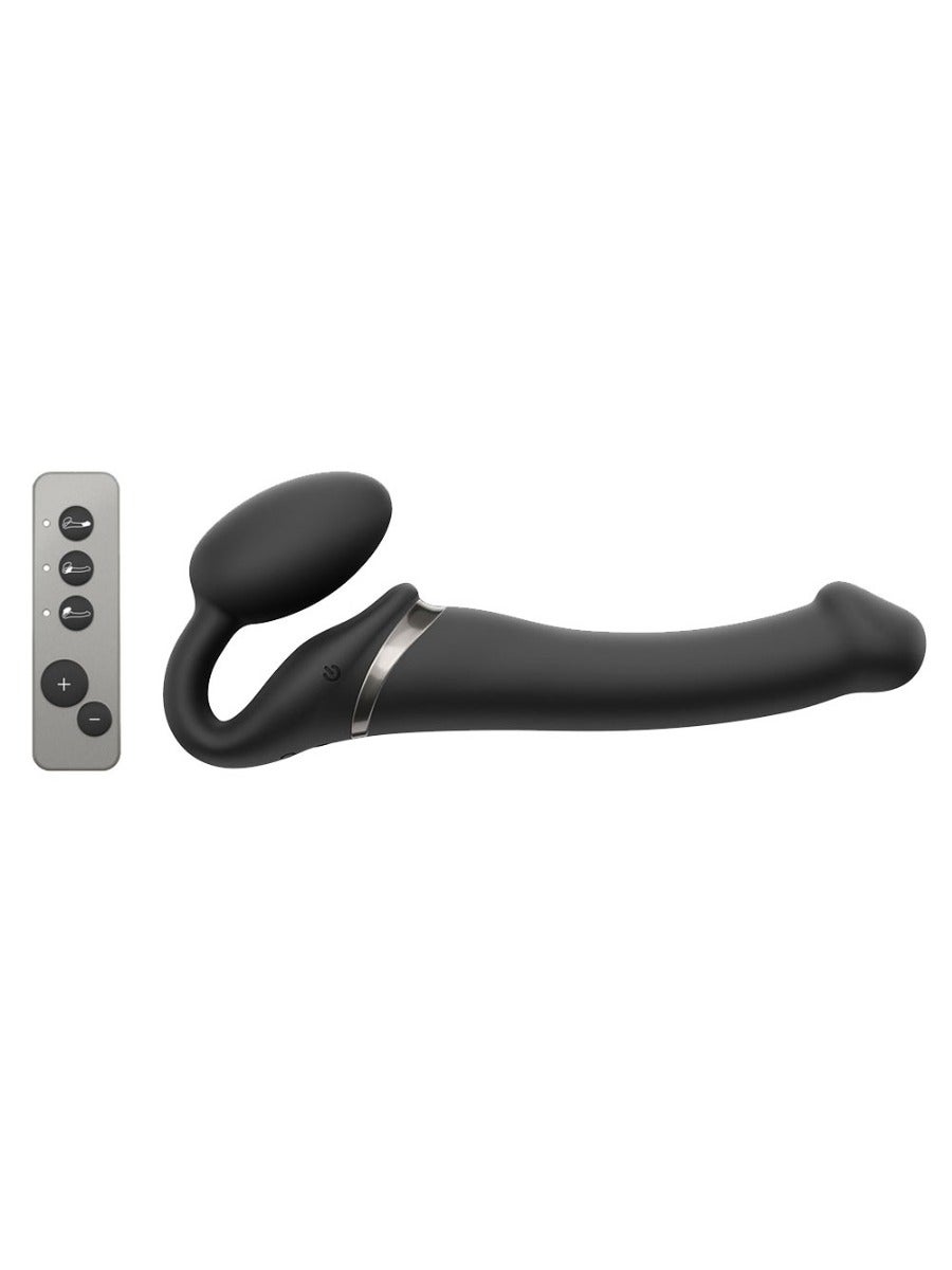 Strap-on vibrant télécommandé 3 moteurs noir XL