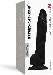 Soft Réaliste Dildo Noir Taille M