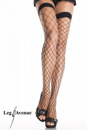 Bas Mailles Jambes Fantaisie 9014 Blanc