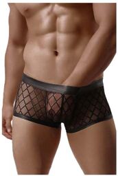 Boxer MP056 Quadrillé Noir Noir