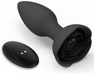 Plug Bijou Vibrant Rose 10 x 4cm Noir
