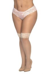 Mapalé Bas en nylon, grande taille, semi transparent chair - MAL1101XNUDE Chair
