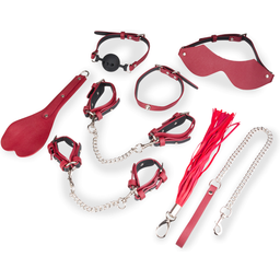 Kit bondage BDSM 8 pièces cuir végan