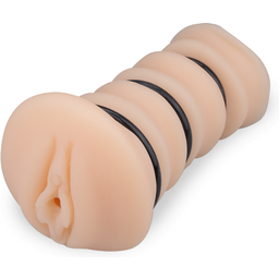 Masturbateur Vagin Réaliste Artificiel Sextoy pour homme 2-en-1 vaginette + 3 cockrings -