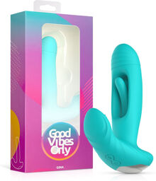 Vibromasseur G-spot avec stimulation clitoridienne et battements