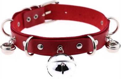 Collier sexy avec Grelots Rouge