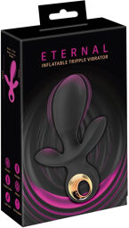 Vibromasseur gonflable triple avec stimulation multiple